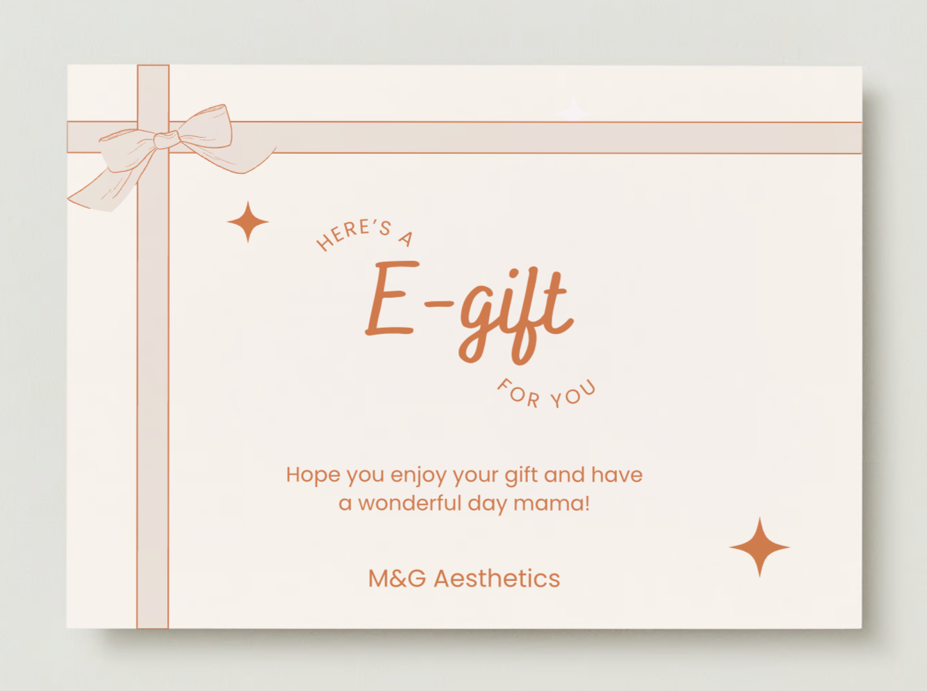 The Perfect E-Gift Card to the Special You!